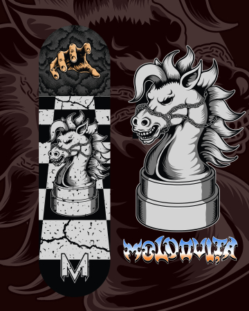MOLDOVIȚA - The White Horse 8.5 Moldovița Skateboards