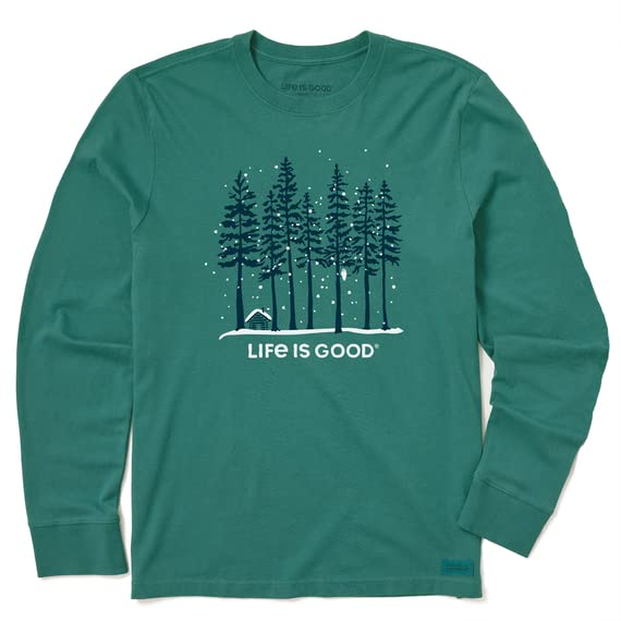 Tricou subtire pentru barbati, cu maneca lunga, verde brazi M [1]