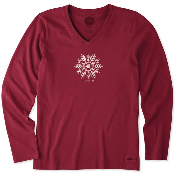 Tricou subtire pentru femei, cu maneca lunga, rosu cu stea XS [1]