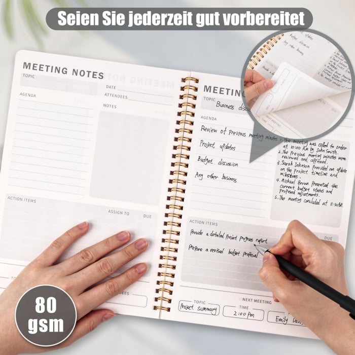 Agenda/Planificator de proiecte pentru bărbați și femei B5 17,5x25cm Blue [2]