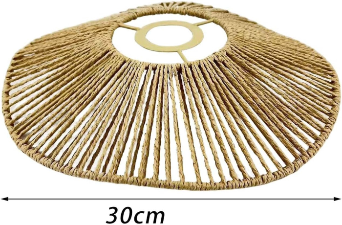 Abajur din frânghie țesut manual 30.4x29.9x5,7 cm pentru lampă de masă E27 [4]