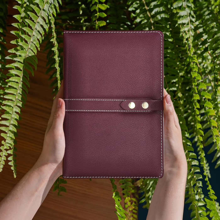 Set agenda A5 liniata, cu coperti PU cu inchidere si pix [6]