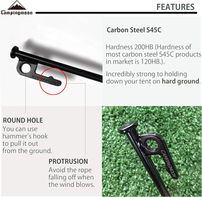 Ancore din otel carbon pentru fixare stabila, lungime 20cm, set 8 bucati [3]