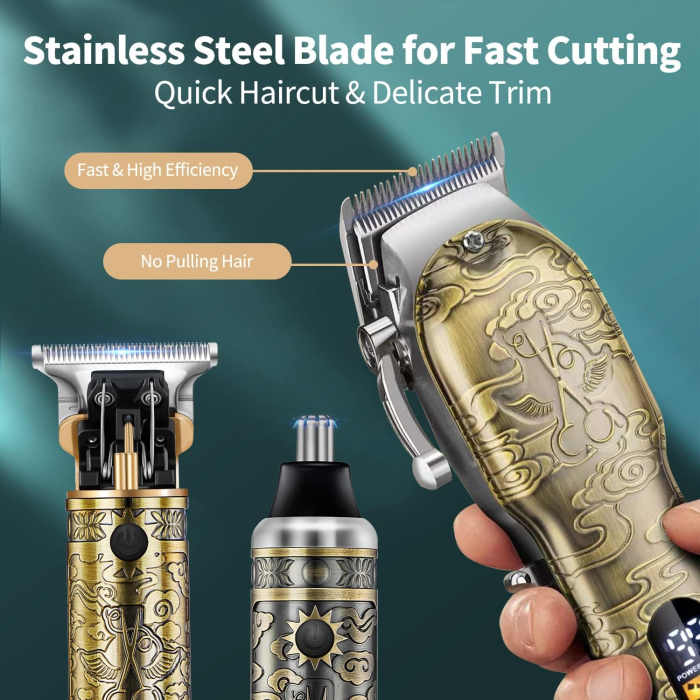 Set de scule reincarcabile de tuns si barbierit profesinal complet [2]