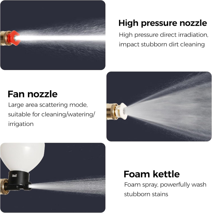 Aparat de spalat de inalta 22 bari, furtun de 5 m, 2 baterii reîncărcabile de 6000 mAh [3]