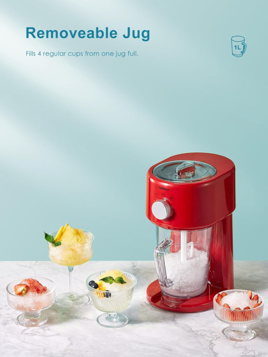 Aparat Electric Gheață Reemix, 3 Moduri, Lame Inox, pentru Slush și Gheață Mărunțită [3]