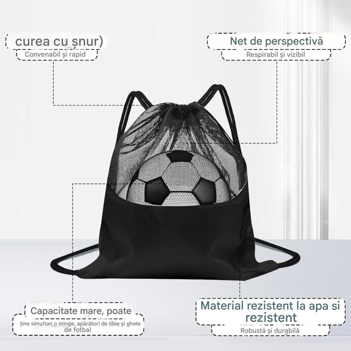 Set aparatori de fotbal copii 5-12 ani, protectii pentru tibii cu jampiere si plasa minge [6]