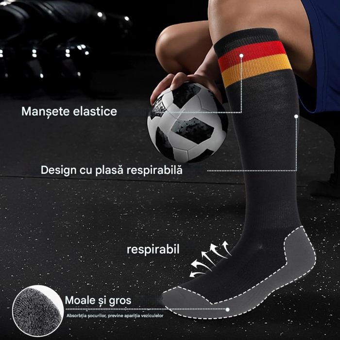 Set aparatori de fotbal copii 5-12 ani, protectii pentru tibii cu jampiere si plasa minge [3]