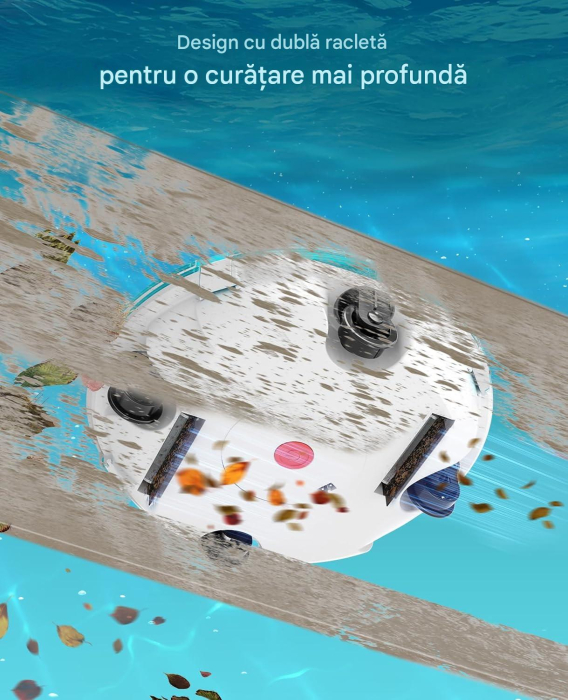 Robot Curățare Piscină Fără Fir, Autonomie 80 min, Filtrare Dublă 180 μm, Încărcare 3-4 h [6]