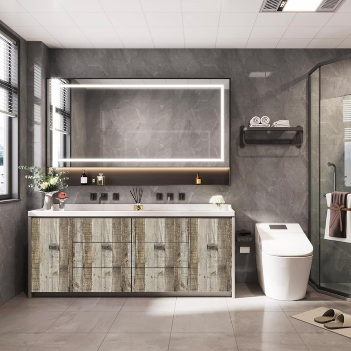 Autocolant autoadeziv impermeabil imitatie lemn pentru mobila, pereti 60x1000 cm [7]