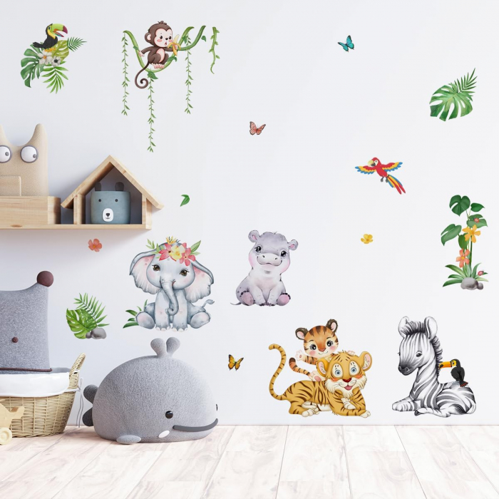Autocolante perete de 83x135 cm, grosime 1 mm, animale [1]