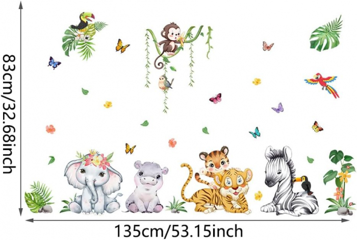 Autocolante perete de 83x135 cm, grosime 1 mm, animale [6]