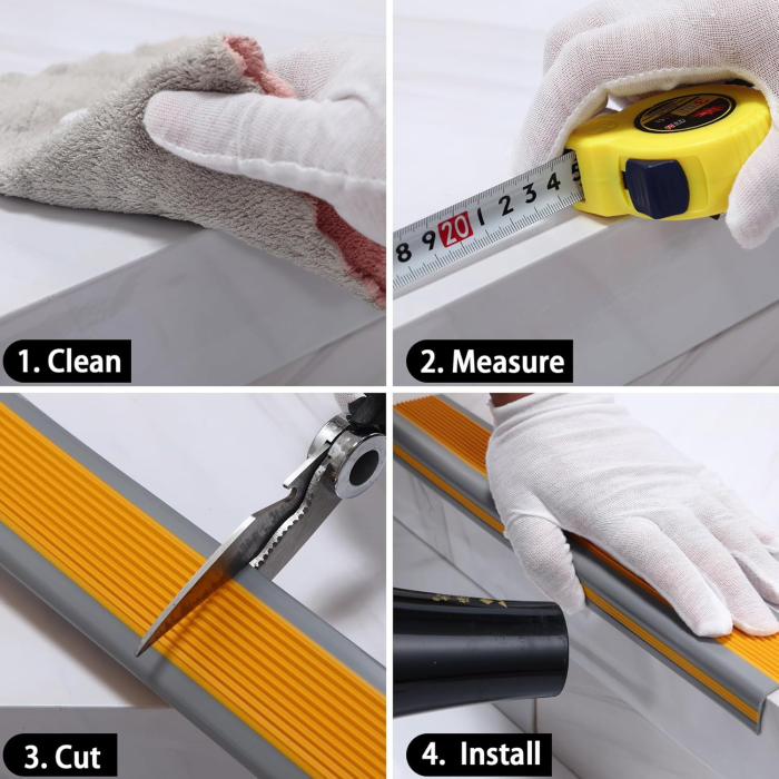 Banda siliconica autoadeziva antialunecare, gri rola 10M [7]