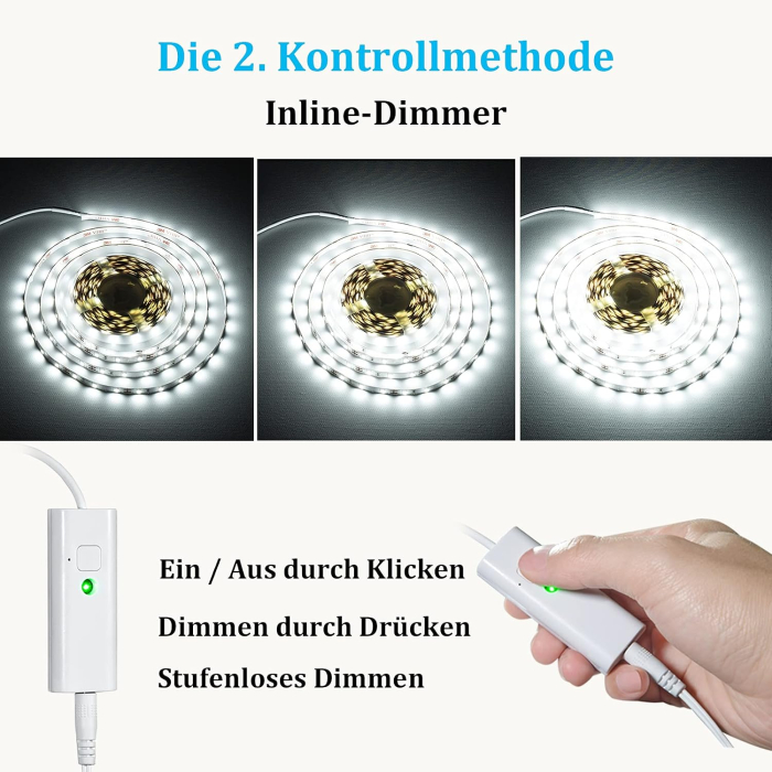 Bandă LED 10 metri Albă, 2 * 5m LED-uri Lumină albă rece 6000K cu telecomandă reglabilă [3]