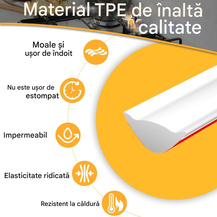 Bordură decorativă autoadezivă triunghiulară pentru margini plăci/ pereți – 3m (20×27mm) [2]