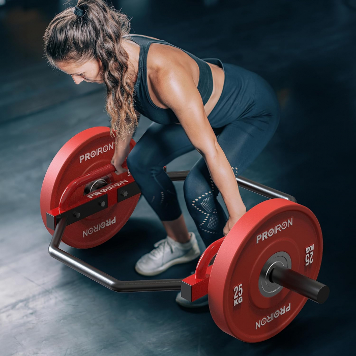 Bară hexagonală pentru greuteti cu cleme pentru genuflexiuni cu sarcină de până la 250 kg [8]