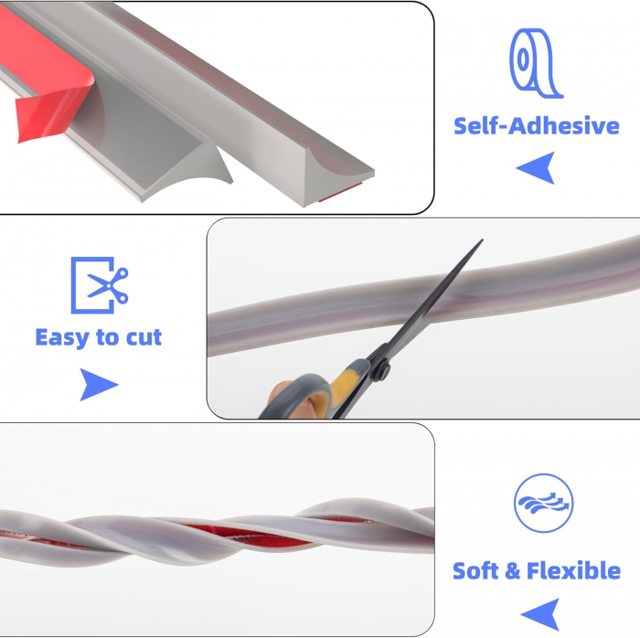 Garnitura siliconica autoadeziva, banda in calea apei 0.8/1M [3]