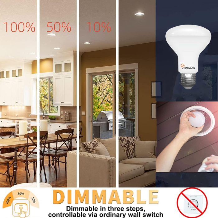 Becuri LED R80 E27 12w, lumina calda 2700K, putere 1100LM- set 6 bucati [4]