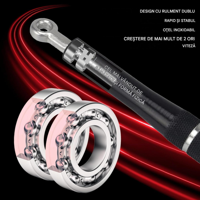 Coarda de sarit profesionala, lungime ajustabila, rotire pe rulmenti [2]