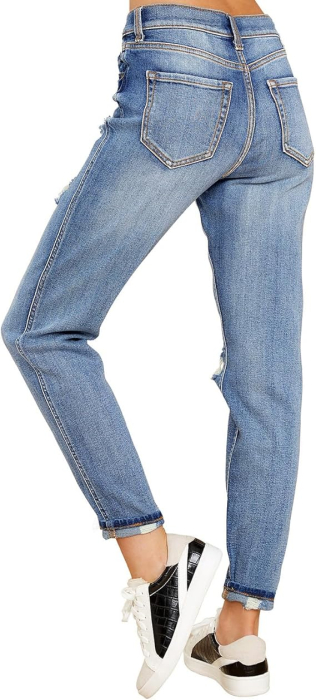 Blugi albastri, lejeri pentru femei, 4 buzunare, M [2]