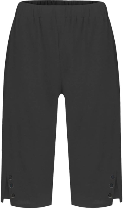 Pantaloni negri 3 sferturi pentru femei, lejeri, respirabili,  M [3]