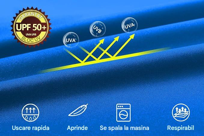 Bluză Bărbați Huayuzh UPF 50+, Mânecă Lungă, Uscare Rapidă, Înot și Surfing, S [7]