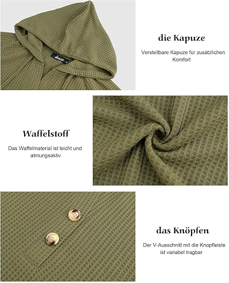 Bluza verde texturata larga, cu maneci lungi, decolteu V cu nasturi 2XL [5]