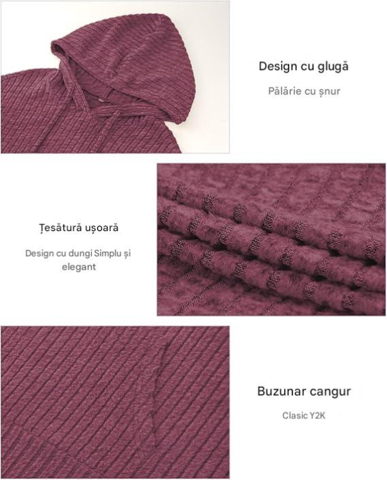 Bluza rosie lejera pentru femei, Pulover tricotat cu maneci lungi, M [6]