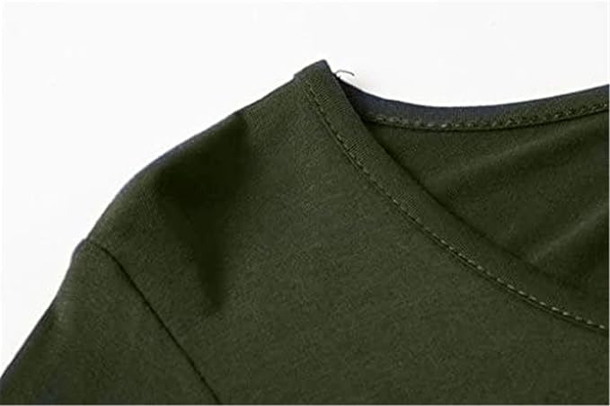 Bluza casual larga cu maneci lungi, verde L [4]