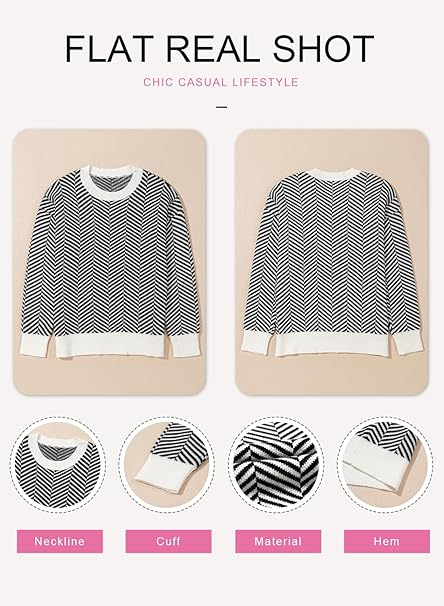 Bluza larga cu maneci lungi, alba cu dungi negre 2XL [5]