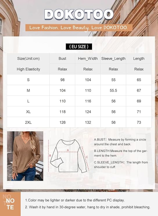 Bluza larga cu maneci lungi cu masete cu nasturi, crem XL [6]