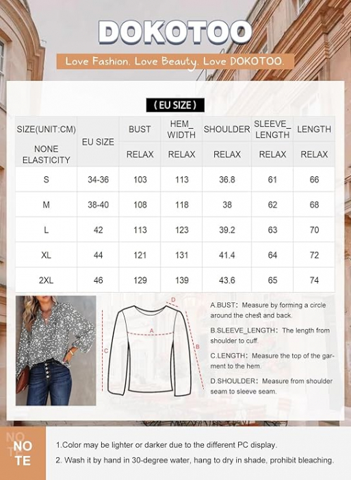 Bluza larga din dantela cu mânecă lungă pentru femei Verde S [6]