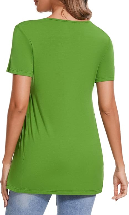 Bluza lejera cu maneca scurta pentru femei insarcinate, verde M [4]