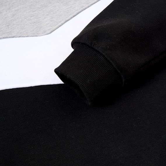 Bluza lejera pentru barbati, cu maneci lungi, hanorac negru, gri, alb, cu gluga L [6]