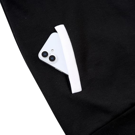 Bluza lejera pentru barbati, cu maneci lungi, hanorac negru, gri, alb, cu gluga L [5]
