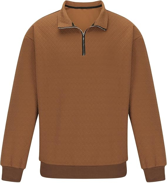 Bluza lejera pentru barbati, cu maneci lungi, pulover Maro cu fermoar 1/4 S [3]