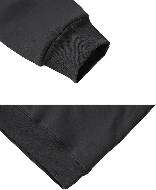 Bluza termica lejera pentru barbati, cu maneci lungi, pulover negru L [5]