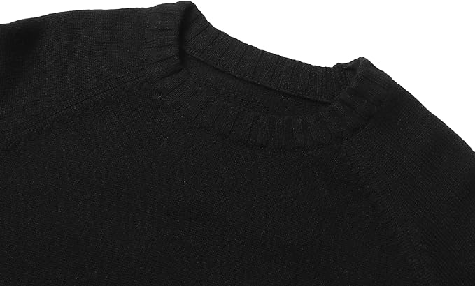 Bluza lejera pentru barbati, cu maneci lungi, pulover M Negru [4]