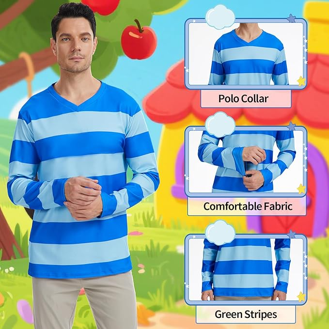 Bluza lejera pentru barbati, cu maneci lungi, pulover albastru S [3]