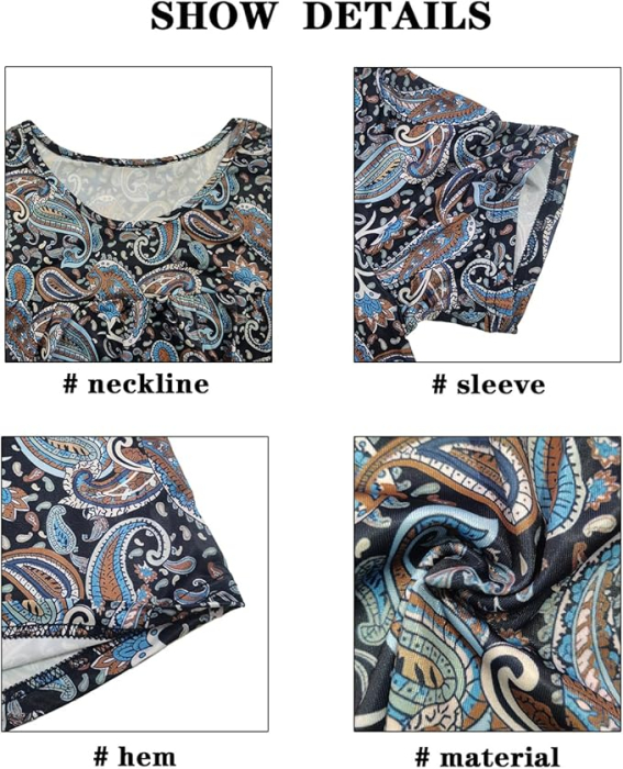 Bluza lejera pentru femei, maneci scurte, dantelate, albastru inchis L [7]