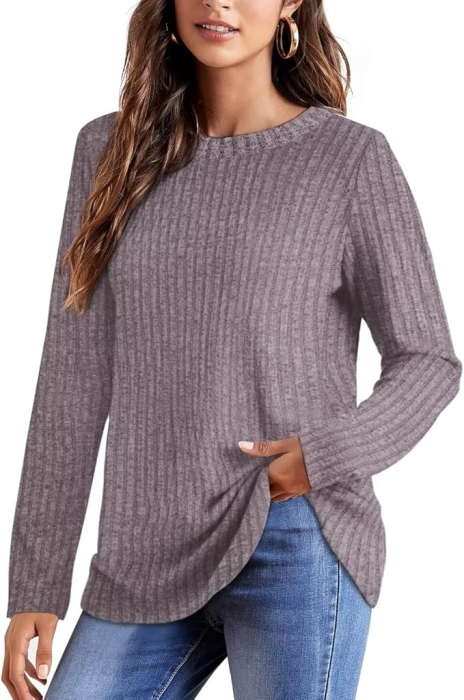 Bluza lejera pentru femei, pulover respirabil, gri S [3]