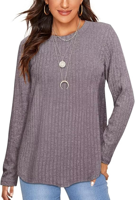 Bluza lejera pentru femei, pulover respirabil, gri S [2]