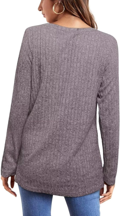 Bluza lejera pentru femei, pulover respirabil, gri S [4]