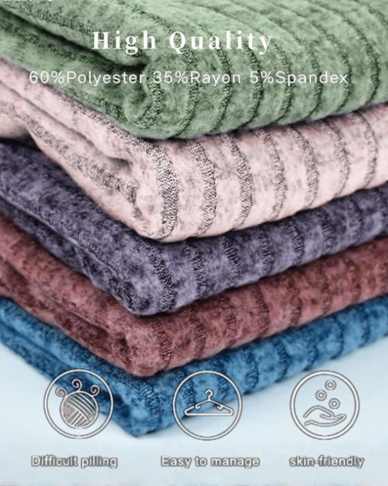 Bluza neagra lejera pentru femei, pulover respirabil, decolteu rotund cu nasturi L [6]