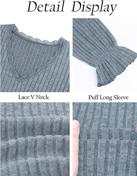 Bluza lejera pentru femei, pulover respirabil, albastru 2XL [4]