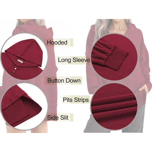 Bluza lejera pentru femei, pulover respirabil, visinie M [3]