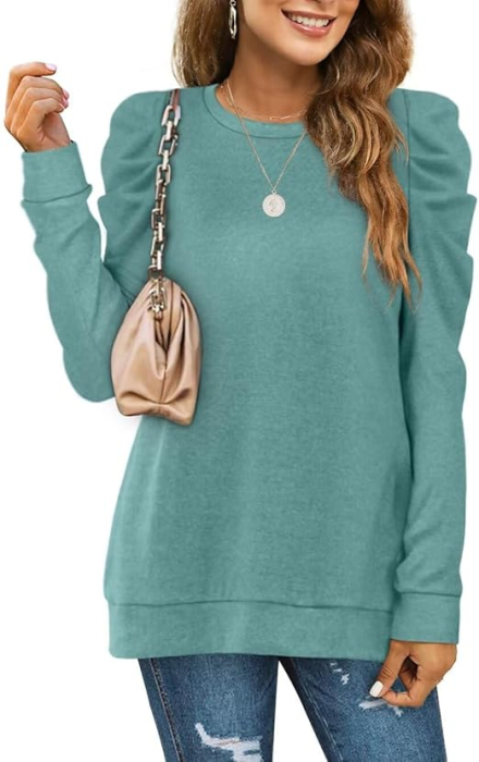 Bluza lejera pentru femei, pulover respirabil, albastra S [2]