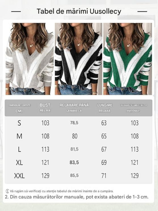 Bluza lejera pentru femei, pulover respirabil, decolteu V maro 2XL [7]