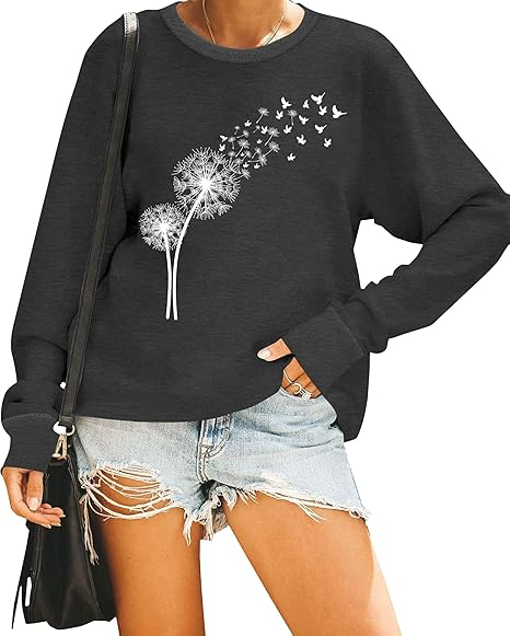 Bluza lejera pentru femei, pulover cu maneci lungi, gri XL [3]