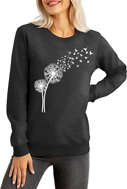 Bluza lejera pentru femei, pulover cu maneci lungi, gri XL [4]